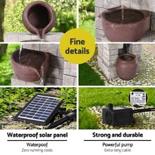 Hayes 4 Tier Solar Fountain with LED